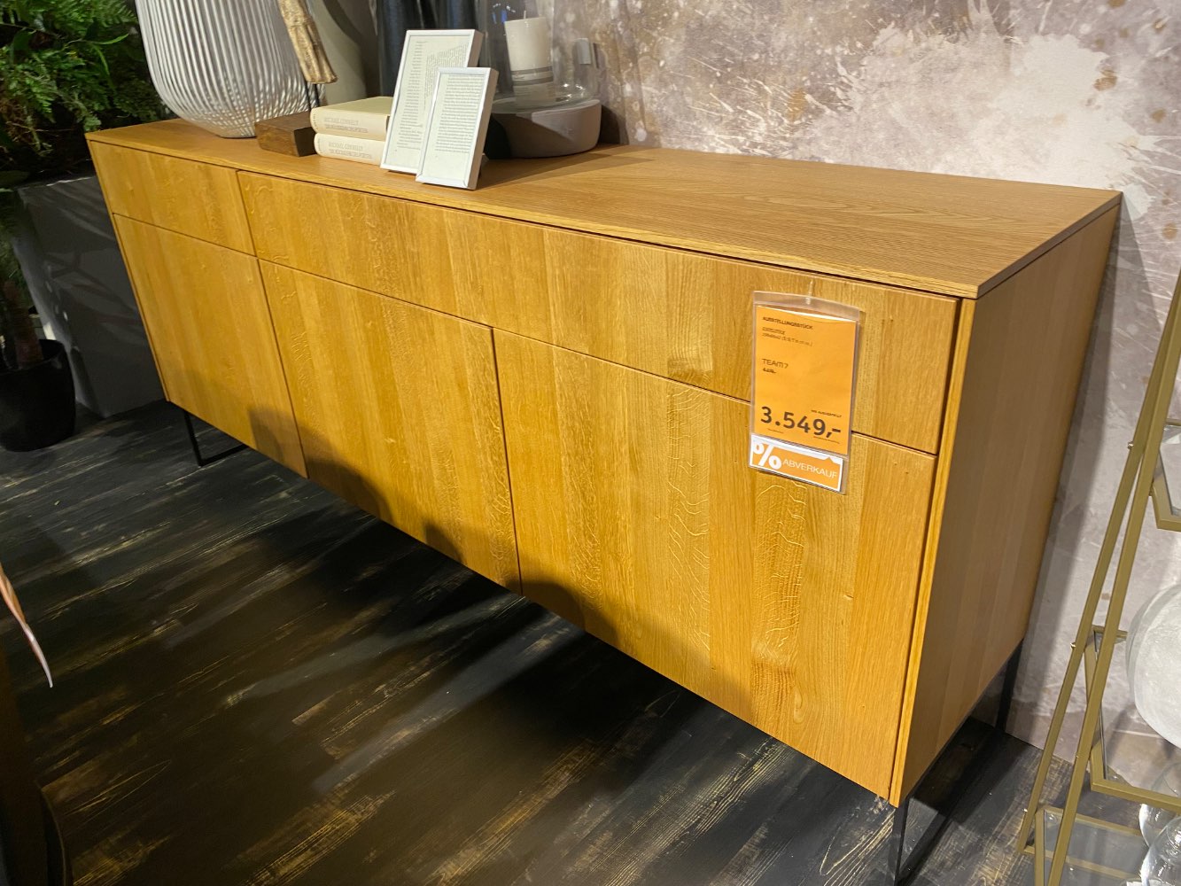 Team 7 Sideboard Eiche Naturöl, Schwarz XXXLutz Fellbach