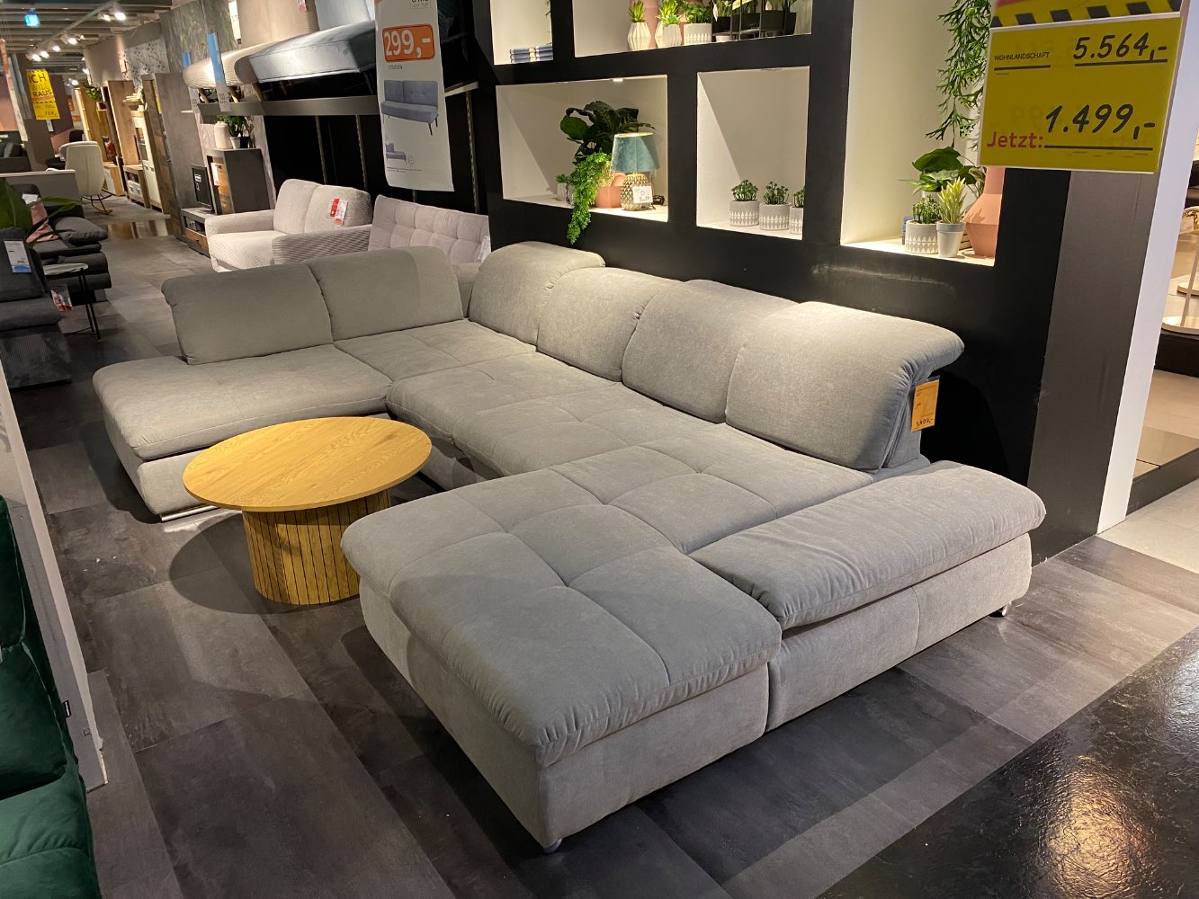 Musterring U -Wohnlandschaft Grau, Chrom XXXLutz Fellbach