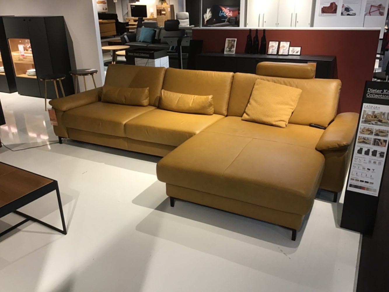 Möbel, Ecksofa, Dieter Knoll, Leder, Gelb, XXXLutz