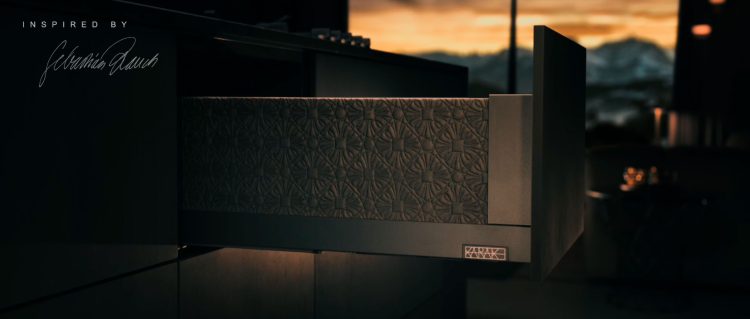 Boxsystem Legrabox von Blum im Sonnenaufgang