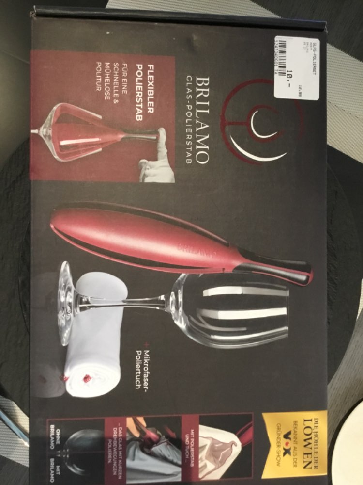 Glas Politurstab , die Höhle der Löwen für Weingläser