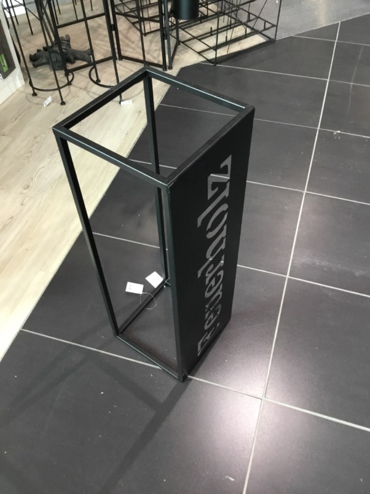 Feuerholzständer schwarz metall, Höhe 70 cm