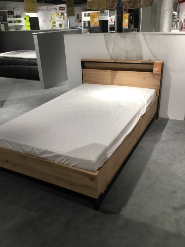 Bett Edra Eiche schwarz