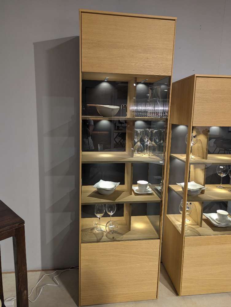 Solitär Vitrine Eiche hell geölt