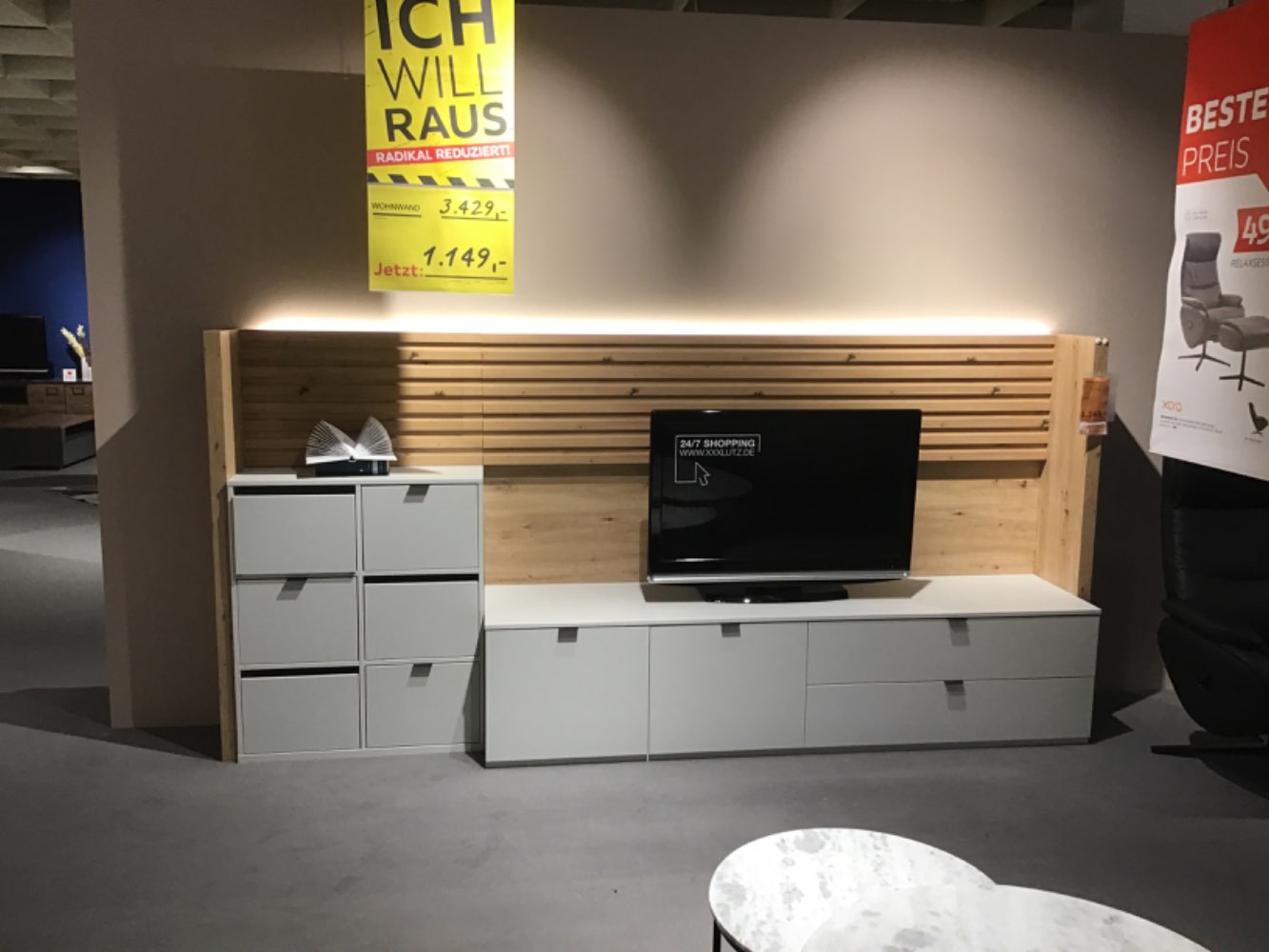 Möbel, Wohnwand, Stylife, Grau / Eiche Artisan, XXXLutz