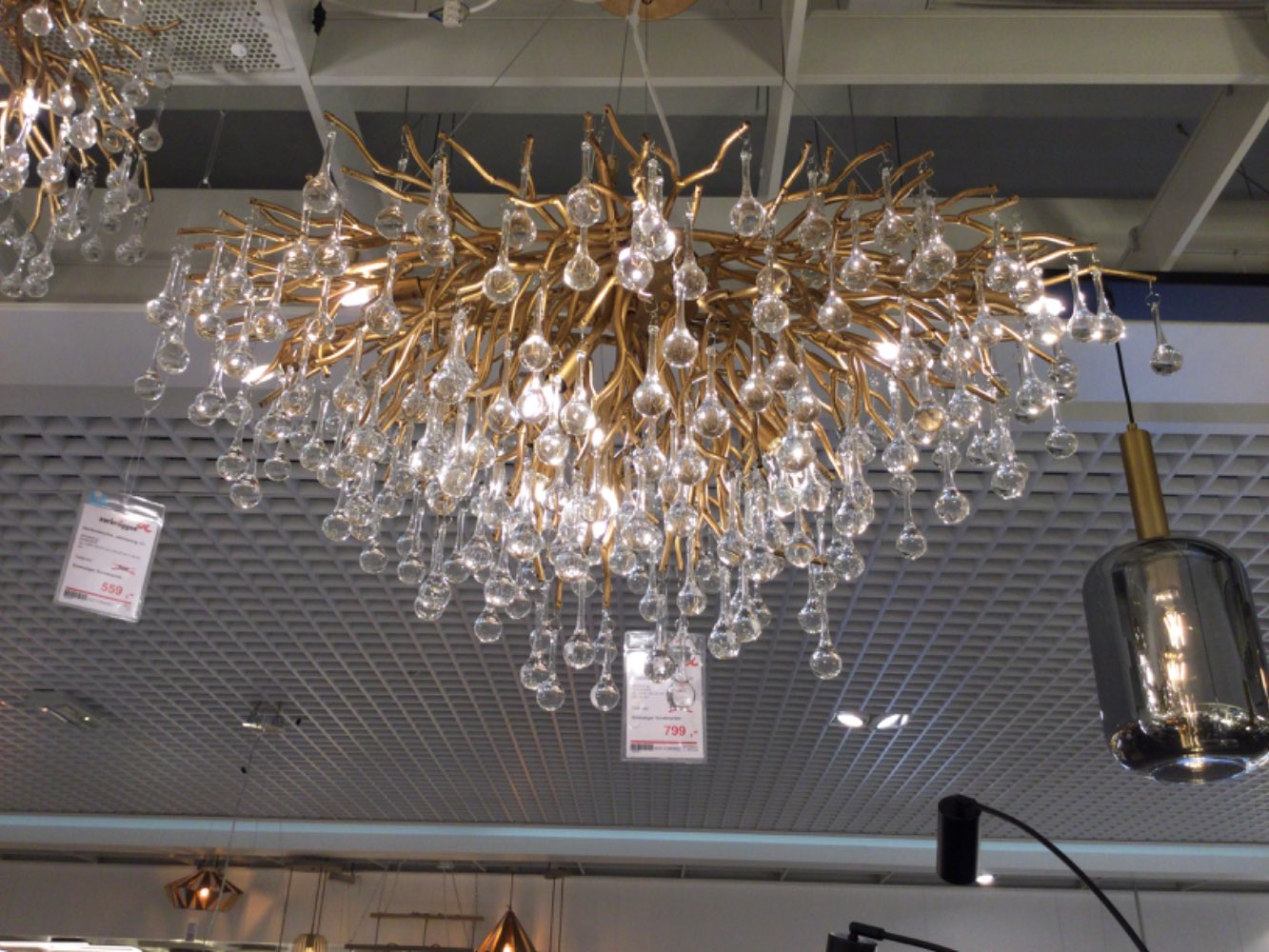 Pendelleuchte Icicle altmessingfarbig Paul Neuhaus