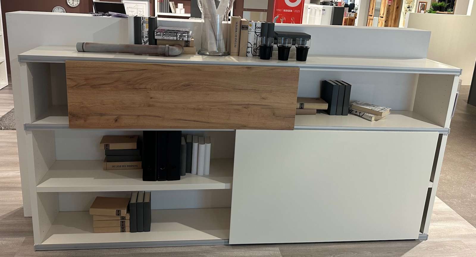 JW Sideboard Lack Weiß/Wildeiche ⚡️Sparpreis⚡️
