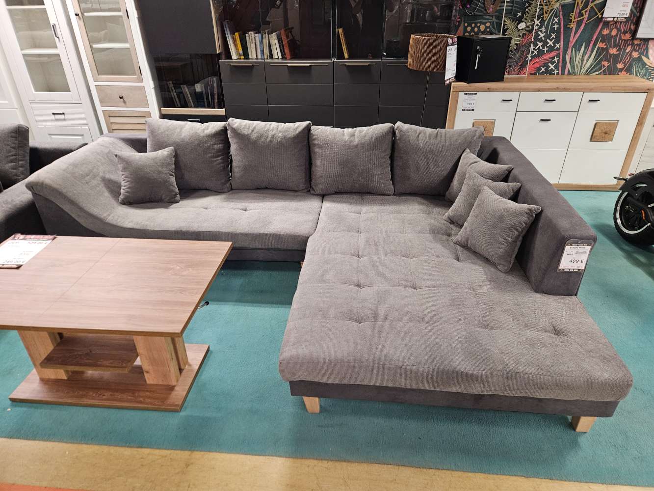 Ecksofa Wilma Webstoff Grau statt 999€
