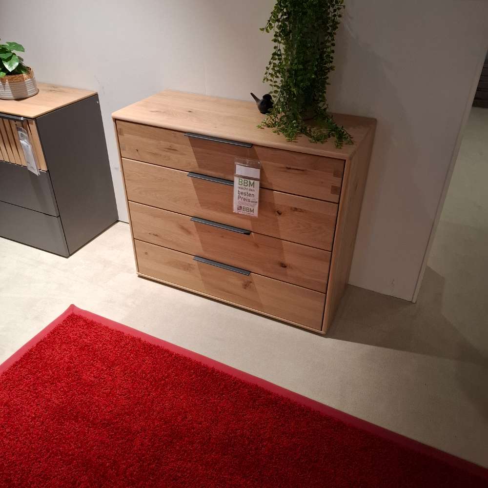 Kommode Asteiche Bianco massiv