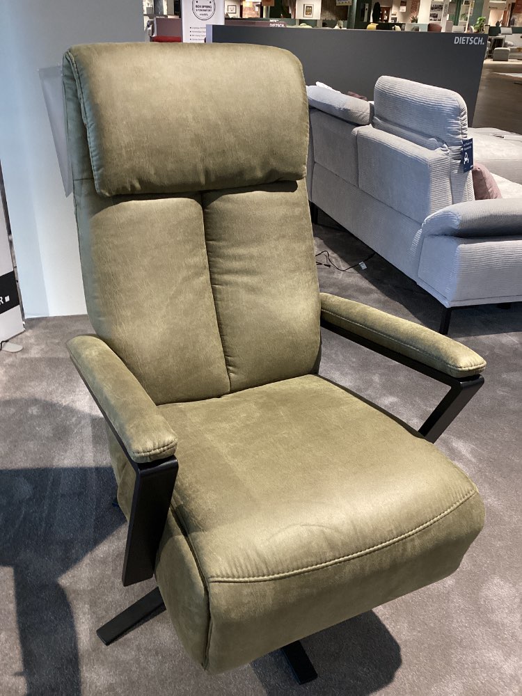 TV-SESSEL / Stoffbezug olive