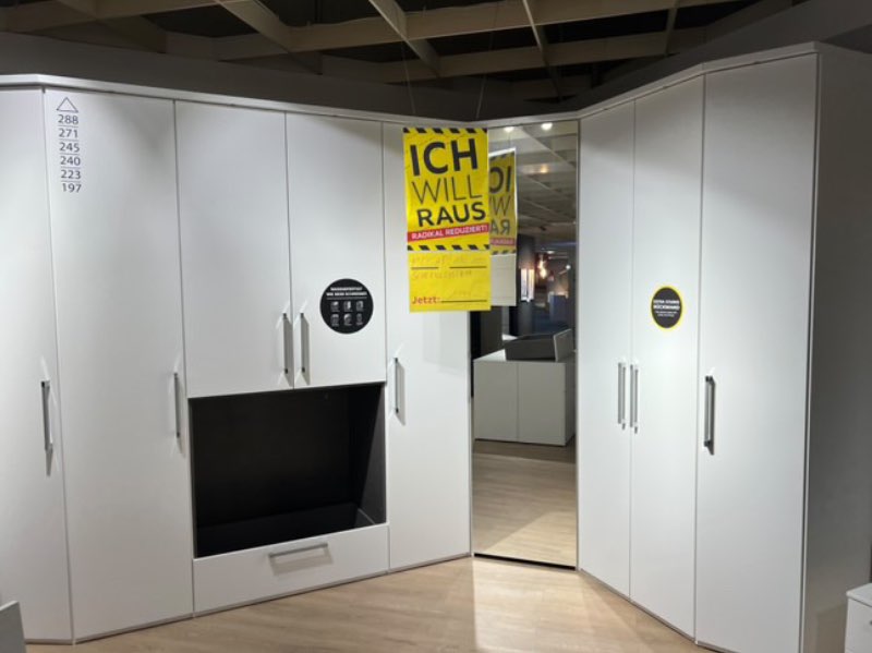 Schranksystem, Schlafen, ca. 260cm, Schwarz Weiß Nolte, XXXLutz