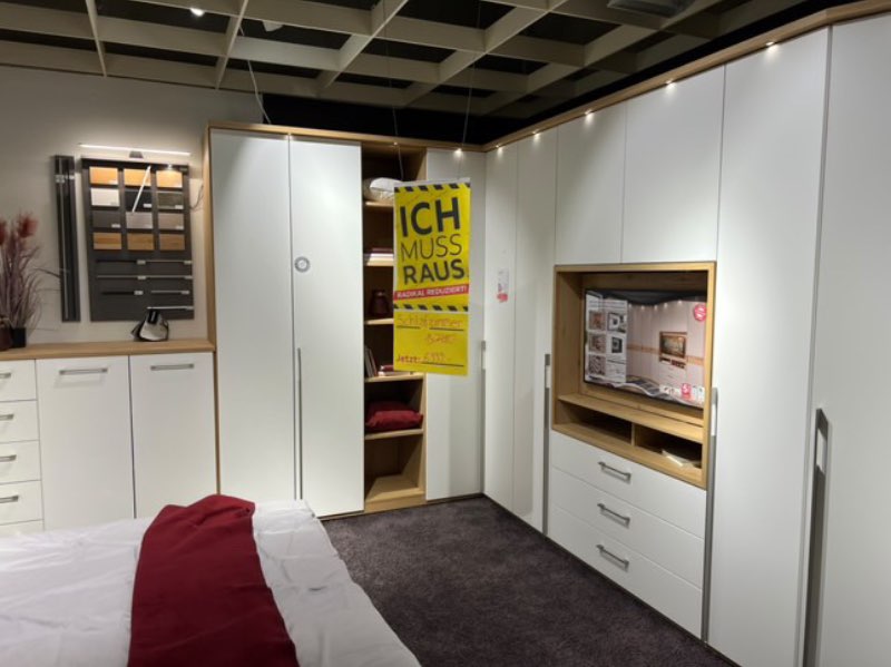 Schlafzimmer, Schlafen, ca. 350, Weiß Eiche, XXXLutz