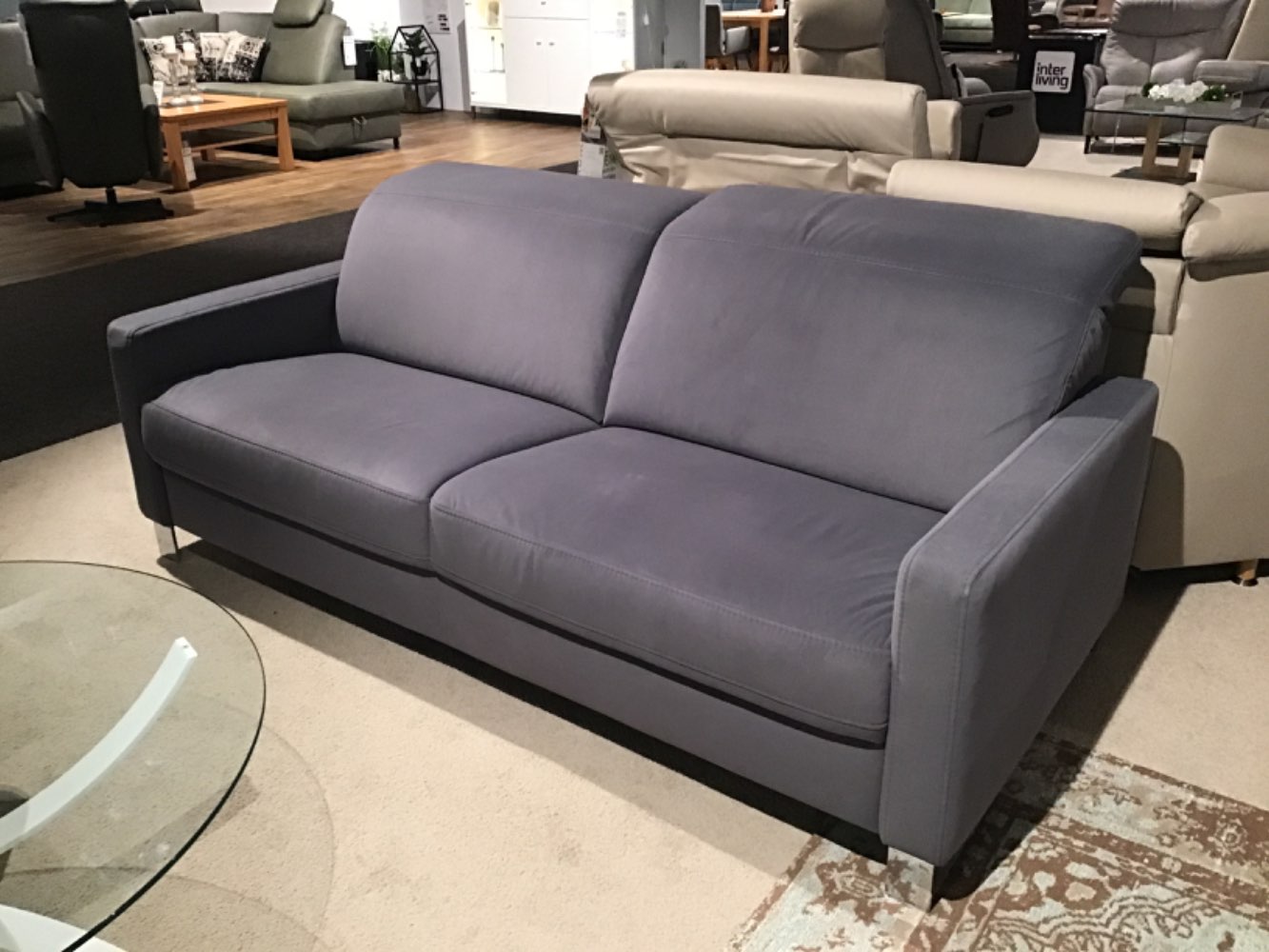 Interliving 4054 Sofa mit Kopfteilverstellung Farbe grau Breite 2