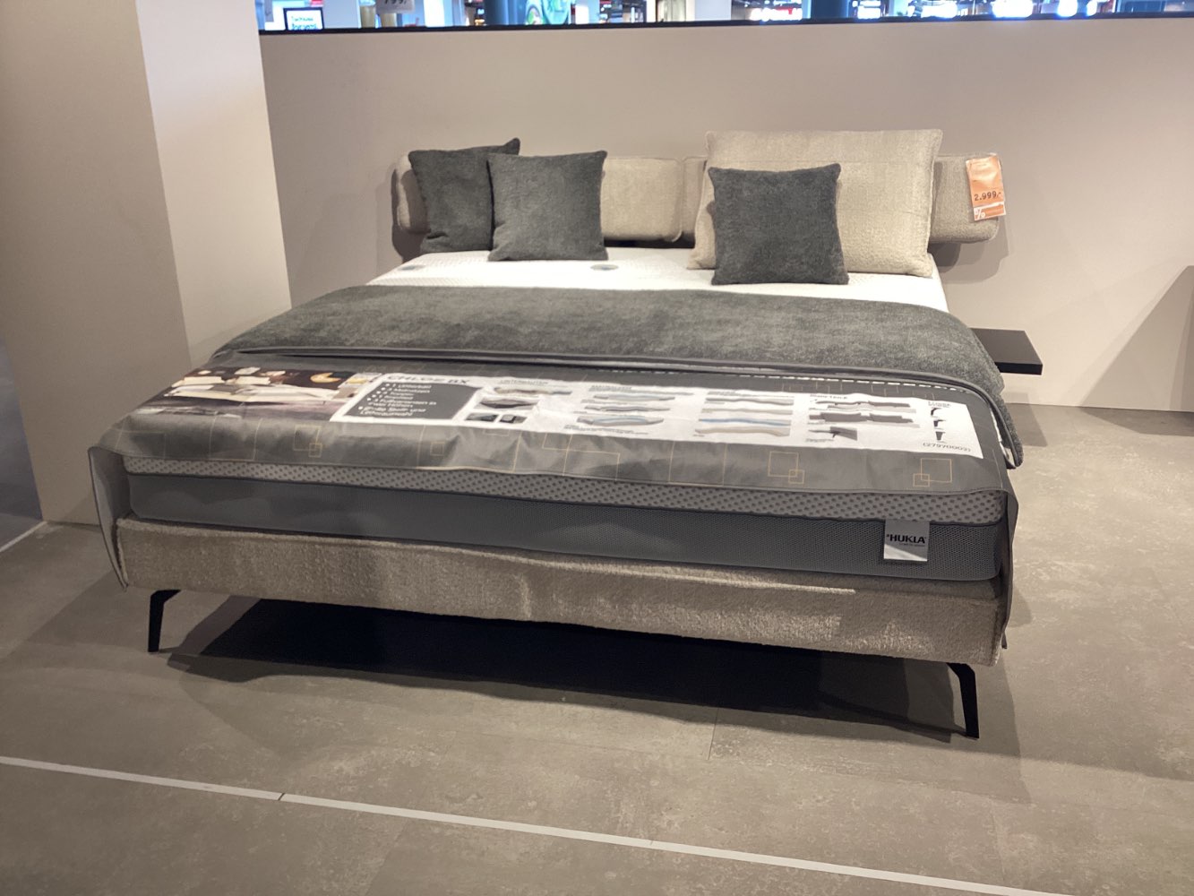 Möbel, Boxspringbett Chloe, Johann Jakob, Lgf. Ca 180x200cm, Sand