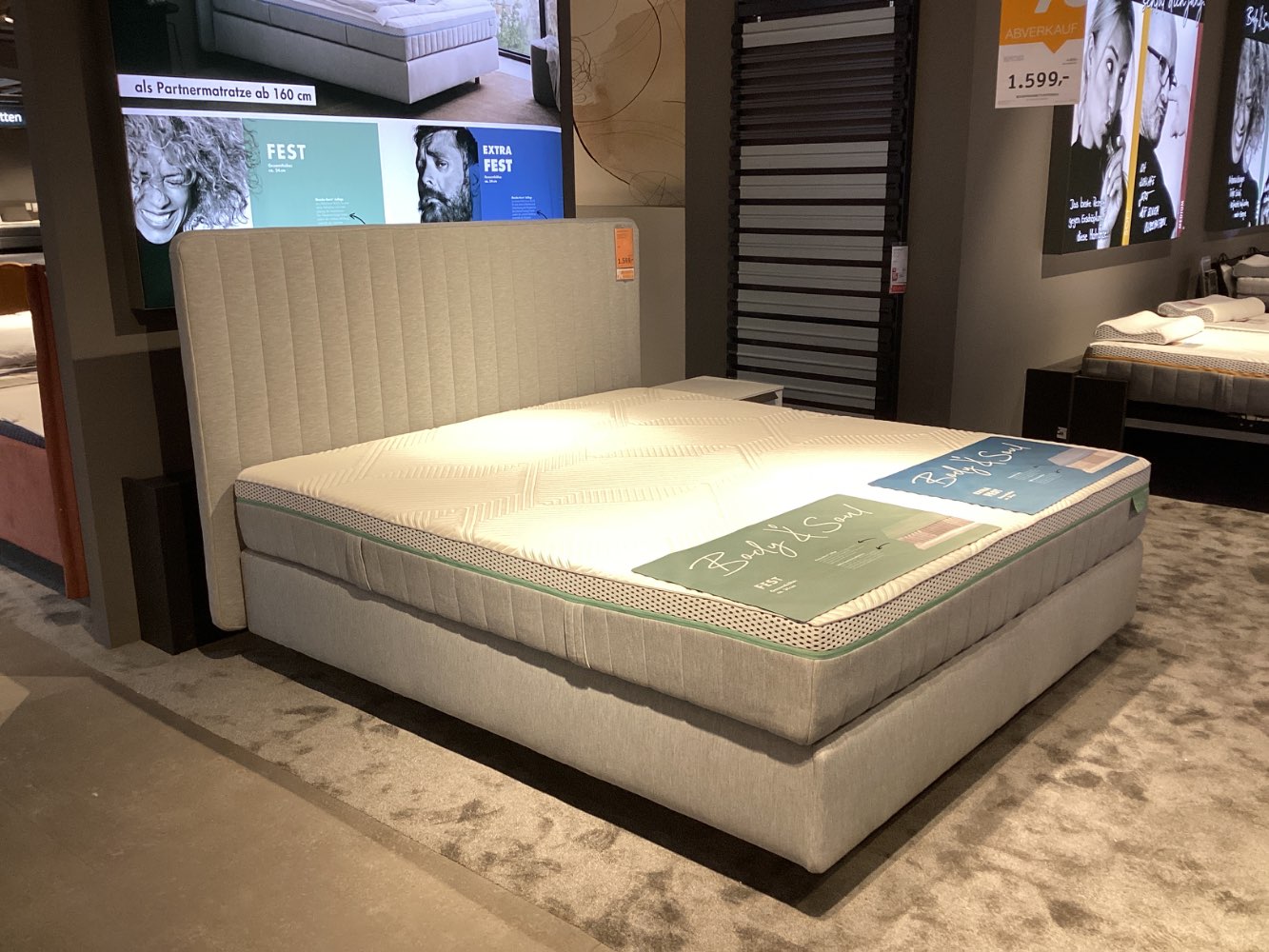 Möbel, Boxspringbett inkl. Matratze, Novel, Lgf. 180x200cm