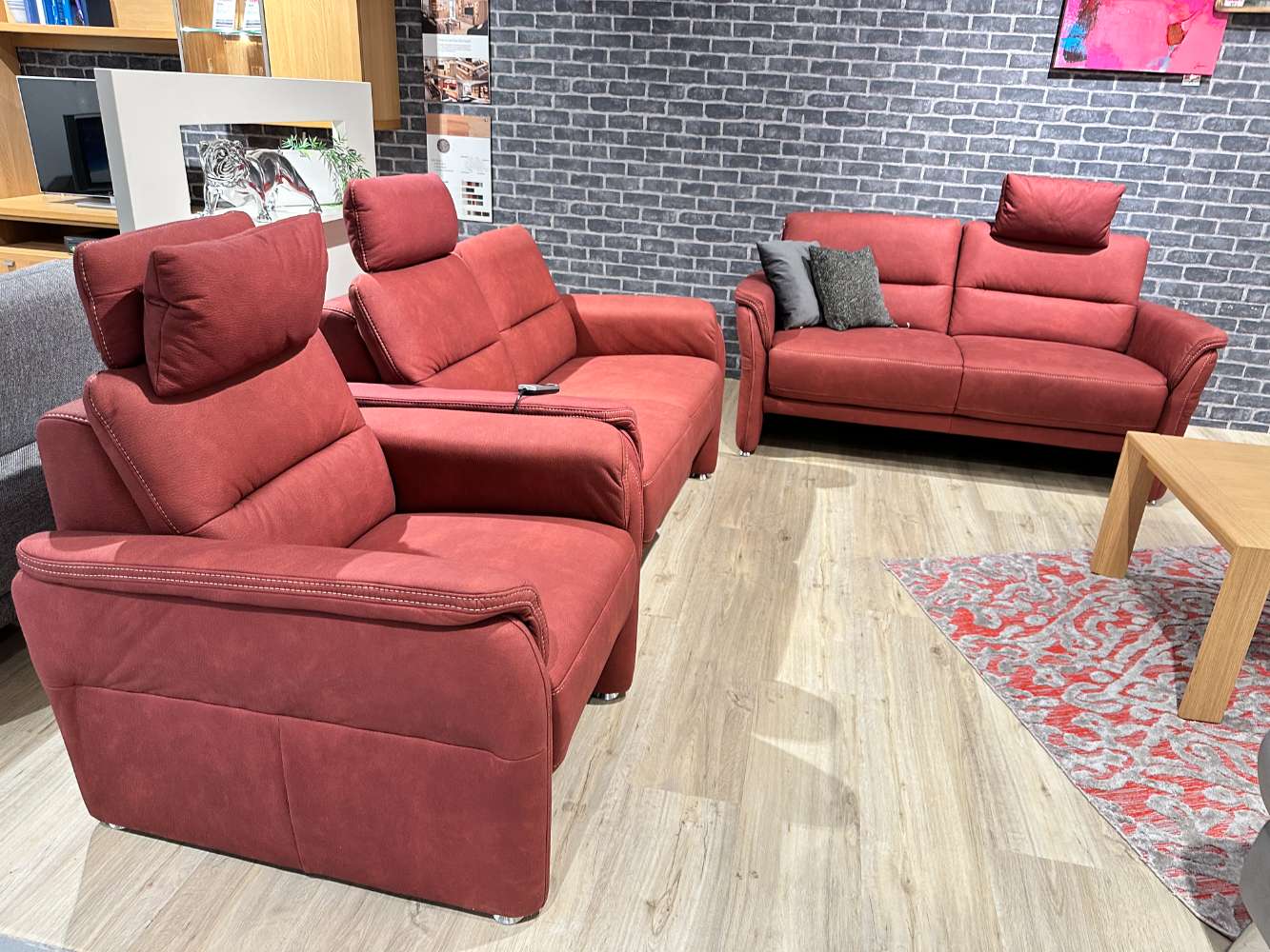 Polstergarnitur mit Sessel und vielen Funktionen