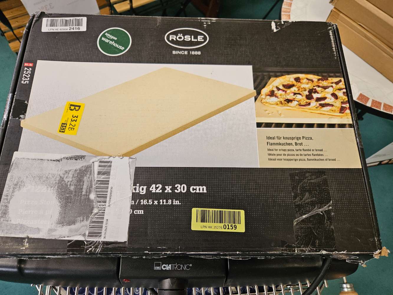RÖSLE Pizzastein rechteckig statt 27,99€