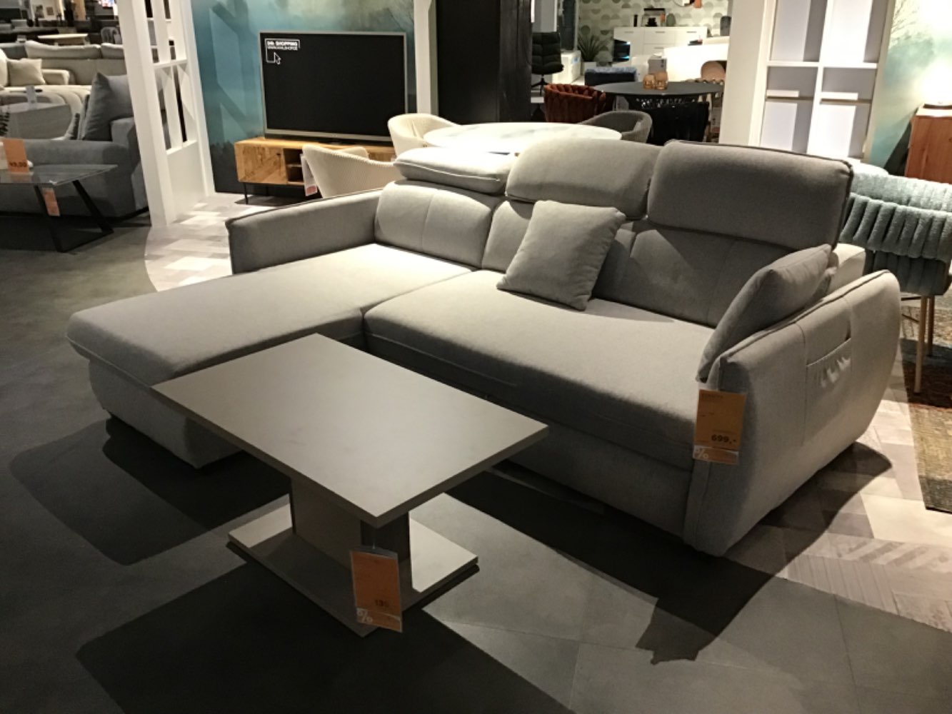 XXXLutz Ausstellungsstück Möbel Ecksofa Lopez grau