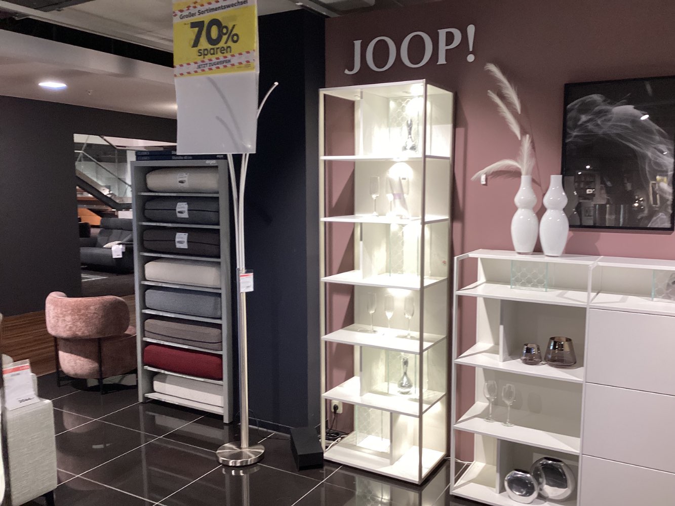 Vitrine/regal „Frames“, Orig. Joop, inkl. Beleuchtung