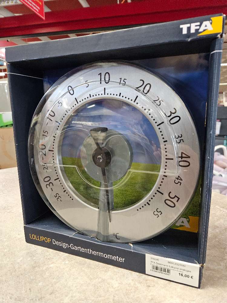 TFA Lollipop analoges Design Gartenthermometer statt 35€