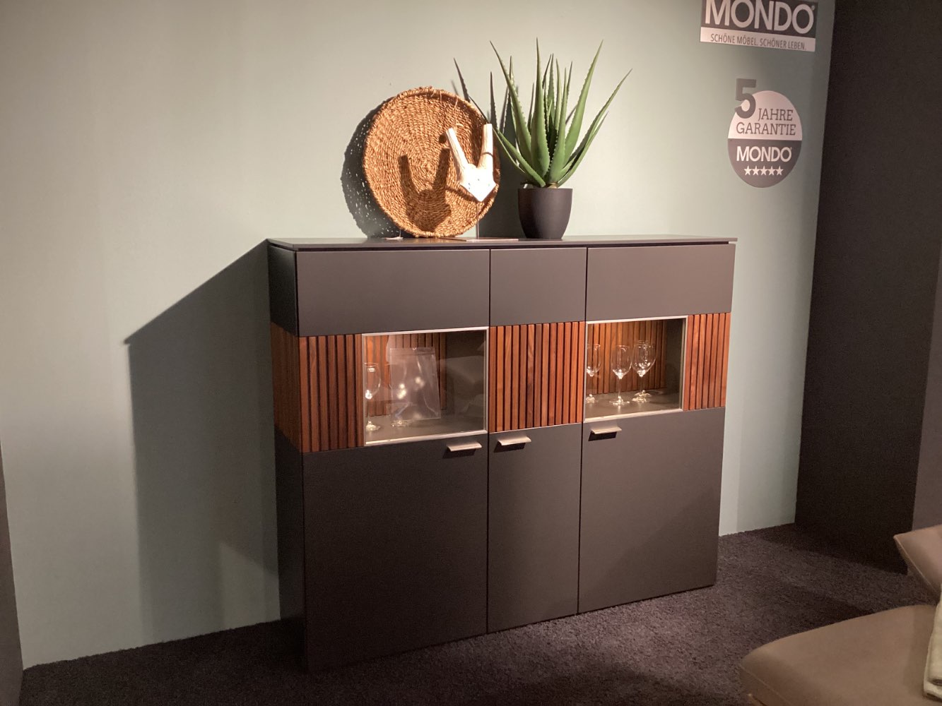 Highboard „Lazise“, Orig. Mondo,  inkl. Beleuchtung