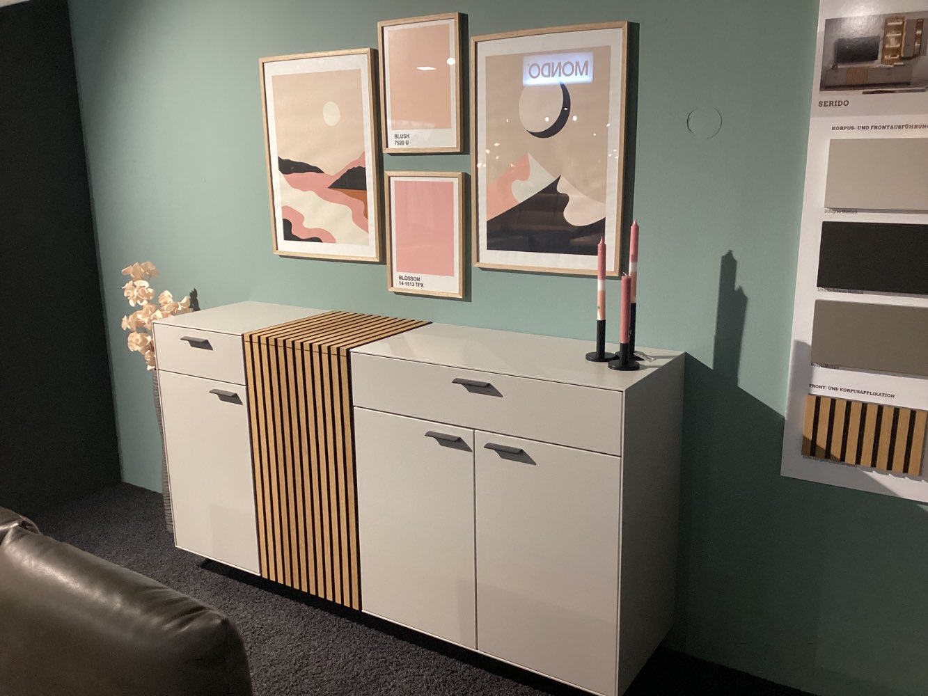 Sideboard „Serido“, Orig. Mondo, Lichtgrau