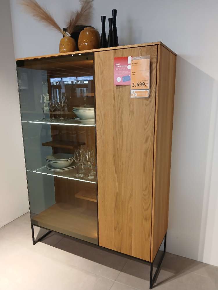 Vitrine, Team7, Filigno, 104x150x42cm, Eiche,XXXLutz