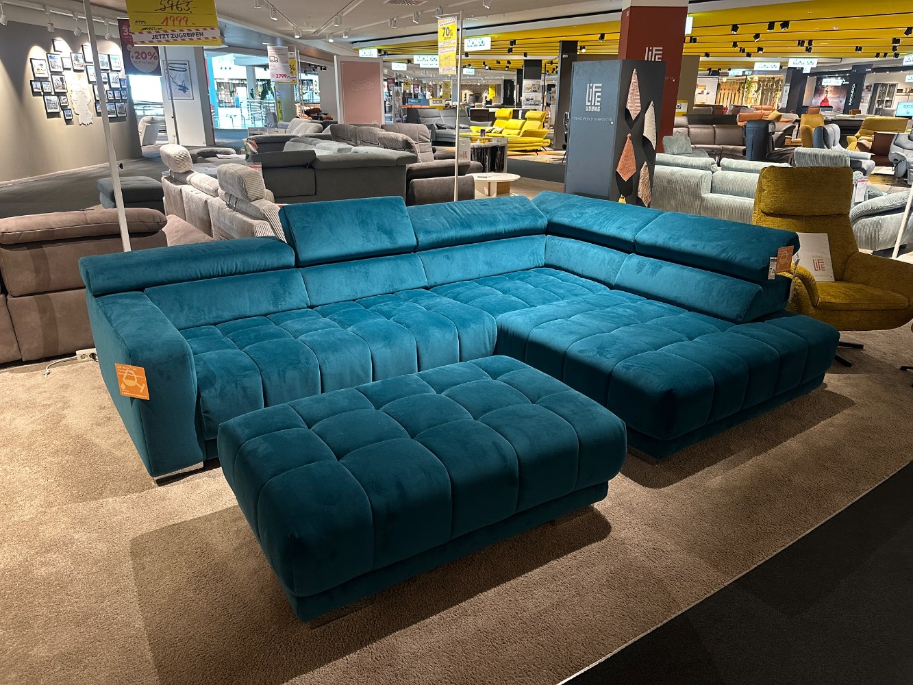 Rundecke Cremona / Stoff petrol