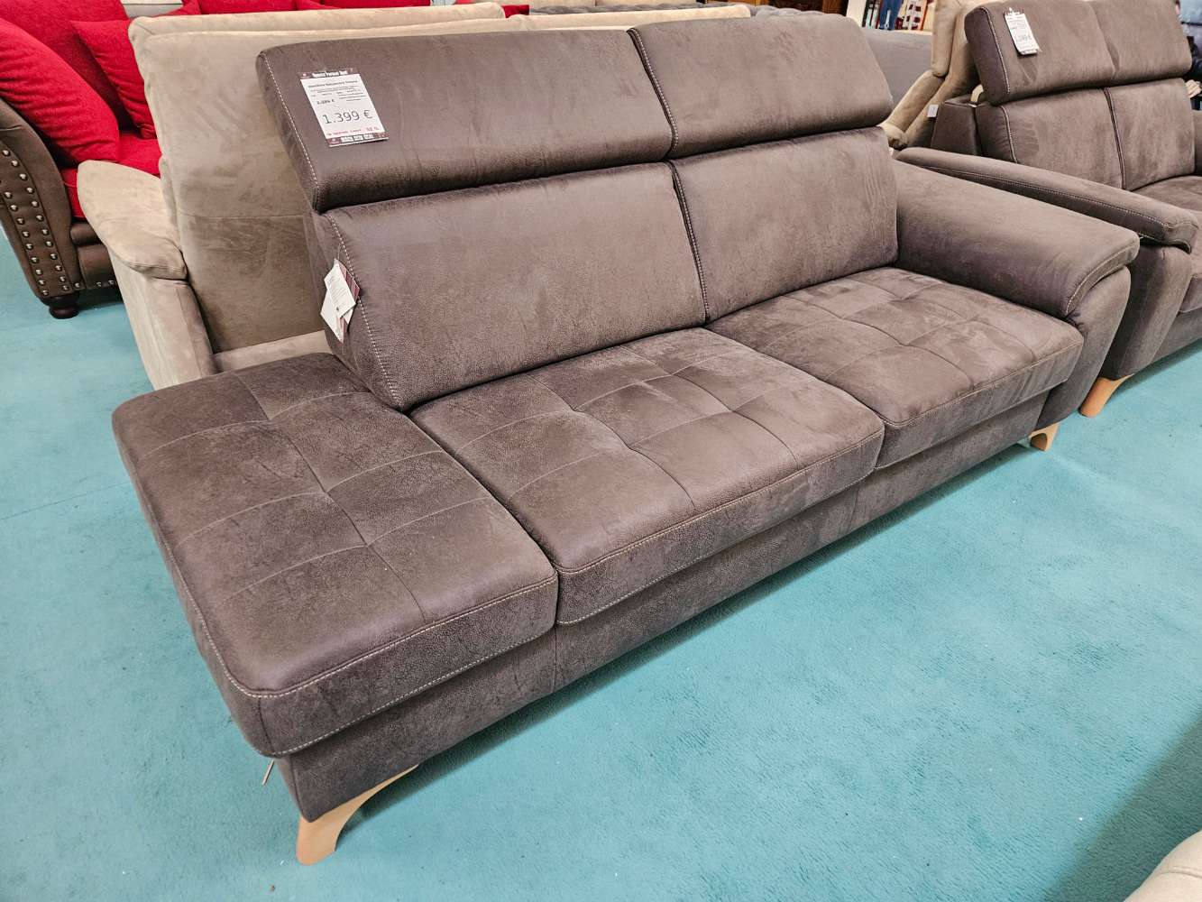 meinSofa Recamiere Chloris Mikrofaser Braun statt 2899€