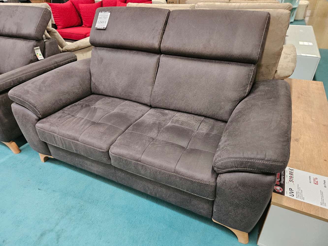 meinSofa Einzelsofa Chloris Mikrofaser Braun statt 2549€