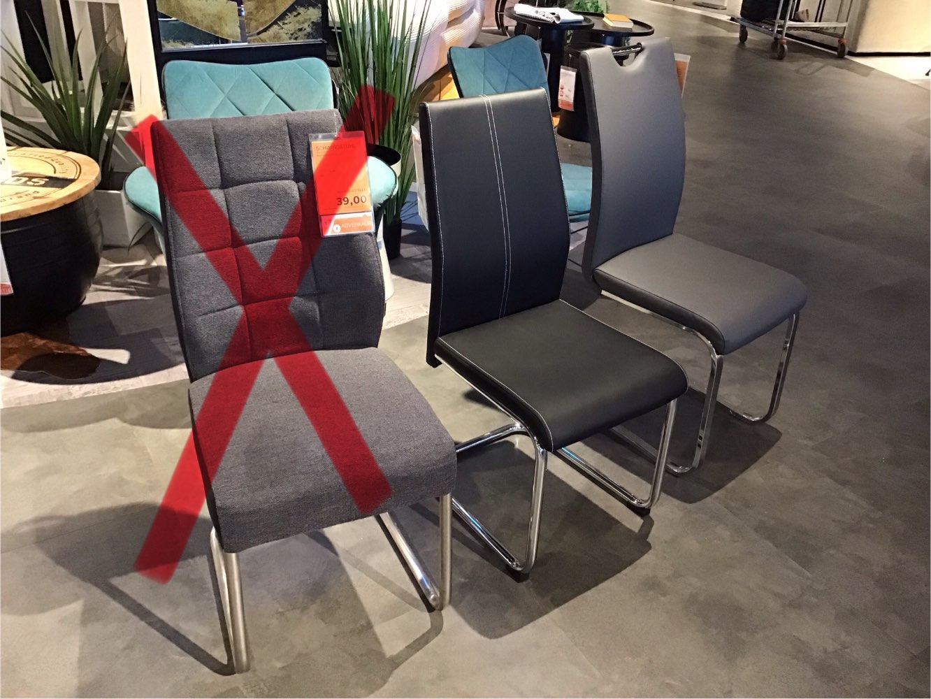 XXXLutz Ausstellungsstück Möbel Schwingstuhl Lukas Köln Lederlook