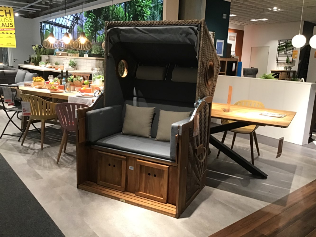 Strandkorb Trend 45 PE Walnut Des. 751