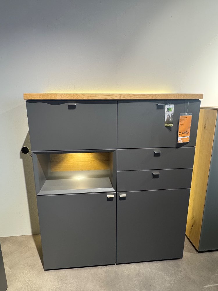 XXXLutz Ludwigsburg, Highboard, Venjakob , lack grau