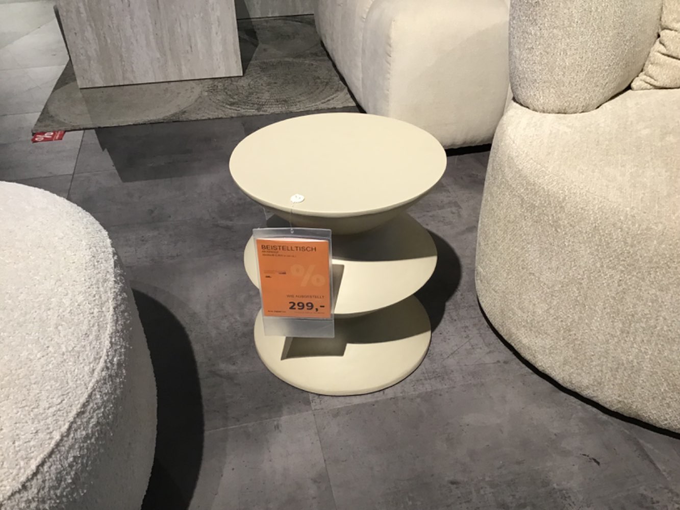 XXXLutz Ausstellungsstück Möbel Beistelltisch Plaster beige