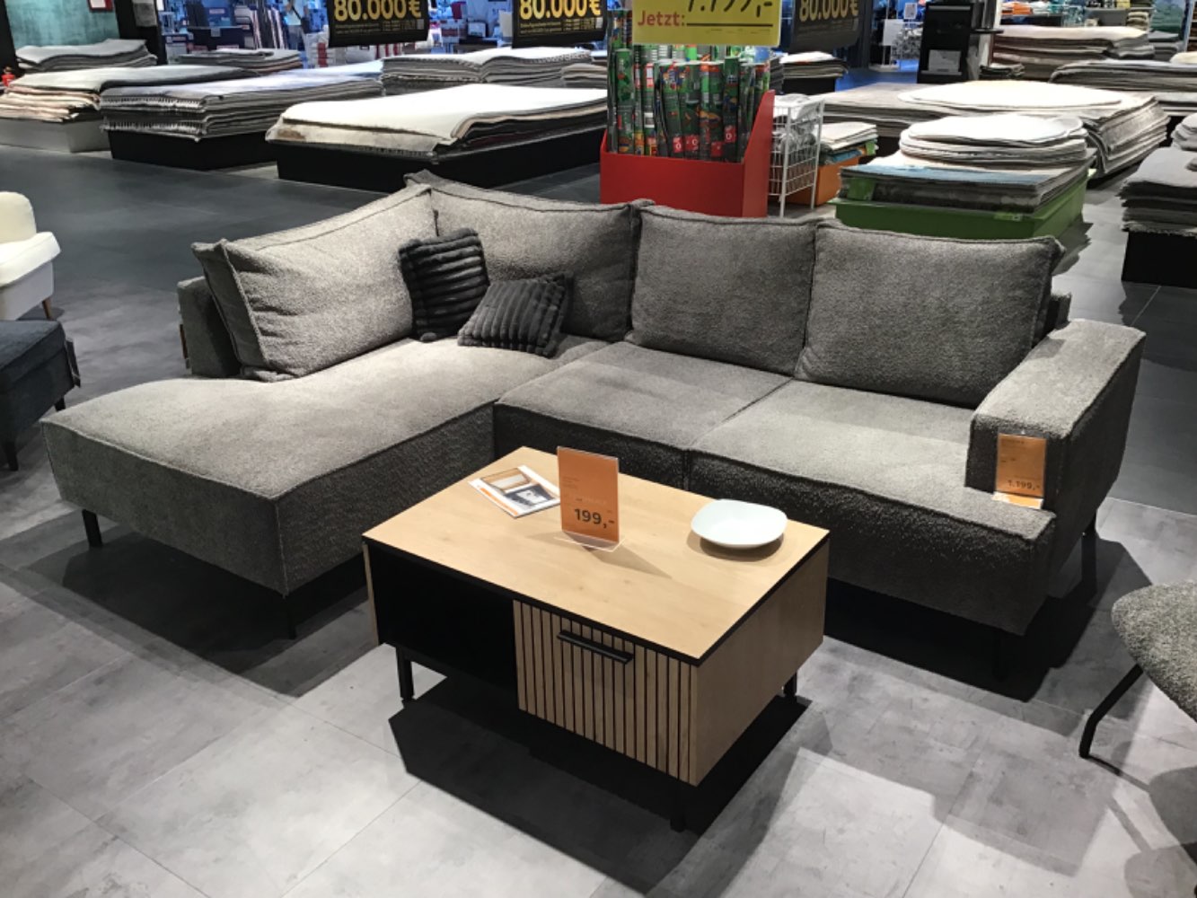 XXXLutz Ausstellungsstück Möbel Ecksofa Piccolas Teddy grau