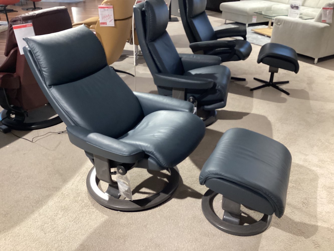 Sessel-Set „Aura M“, Orig. Stressless, Leder