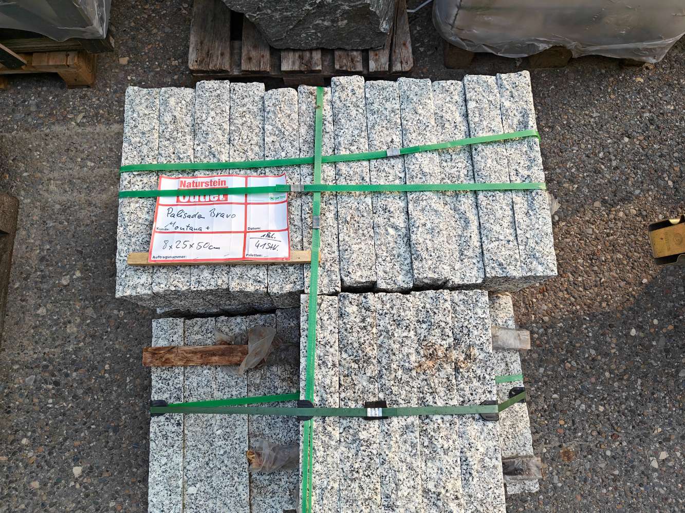 ⭐ SONDERPOSTEN ⭐- Palisade „hellgrau“ 8x25x50cm
