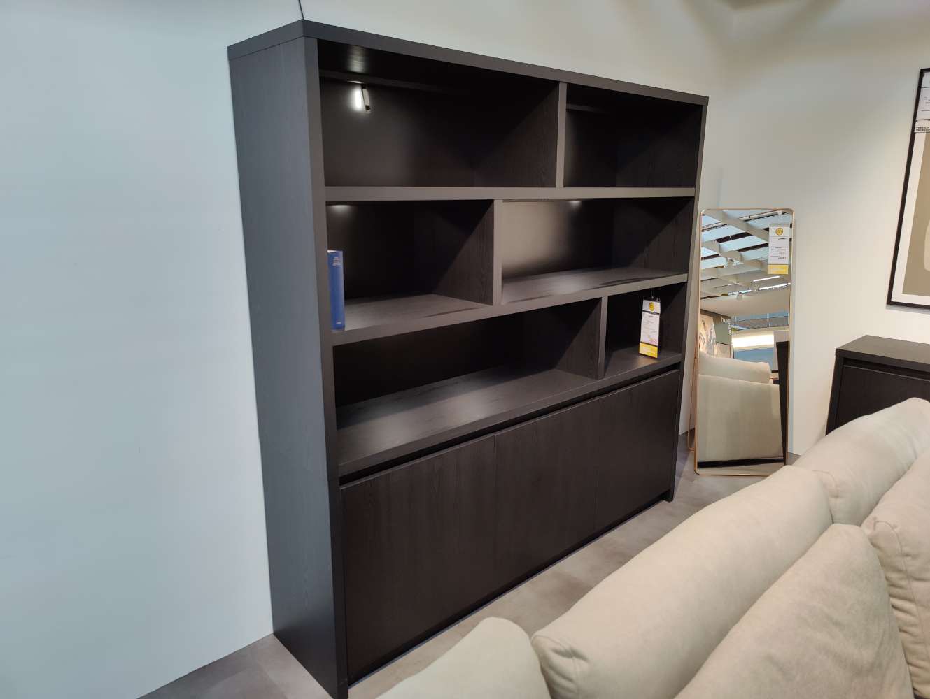 Wohnwand – Wandschrank – TRENDHOPPER – Marone – Regal – inkl. Bel