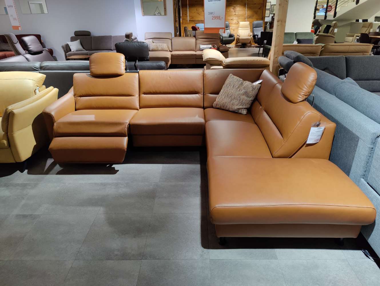 Ecksofa – INTERLIVING 4355 – Garnitur – Ledersofa – Ledergarnitur