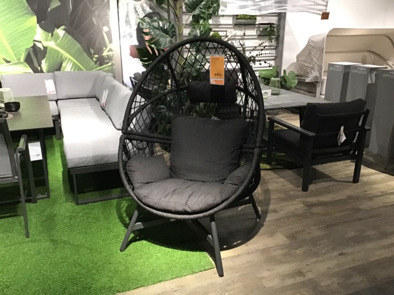 XXXLutz Ausstellungsstück Möbel Loungesessel Cinety Alu schwarz
