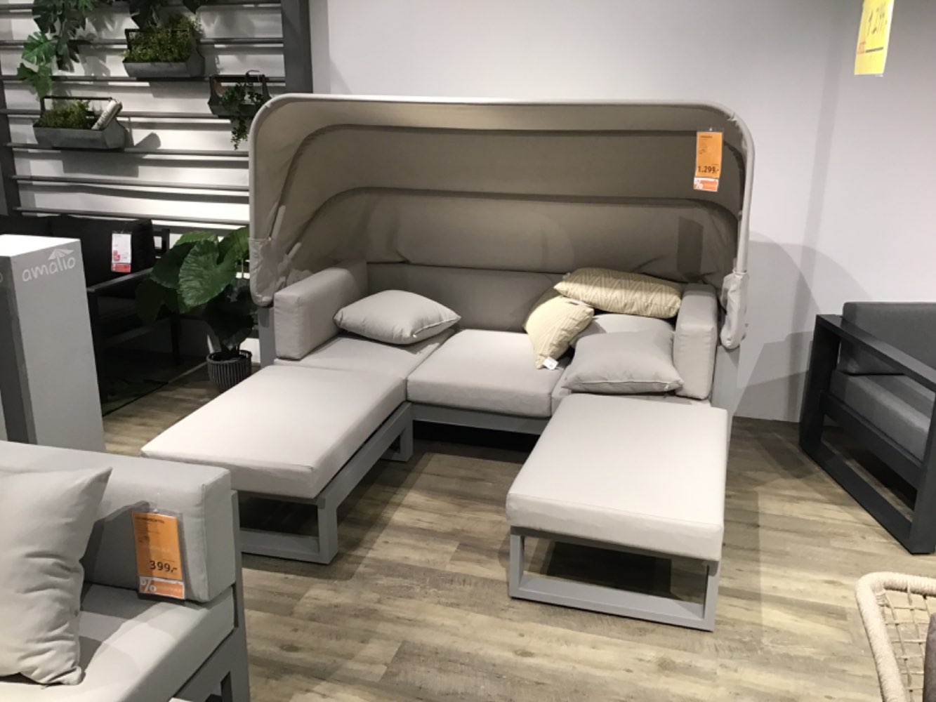 XXXLutz Ausstellungsstück Möbel Loungesofa Willis Alu hellgrau