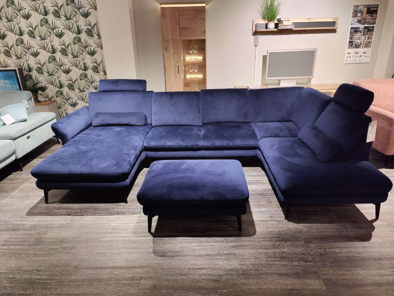 Ecksofa – Garnitur – Wohnlandschaft – Sofa – inkl. Hocker