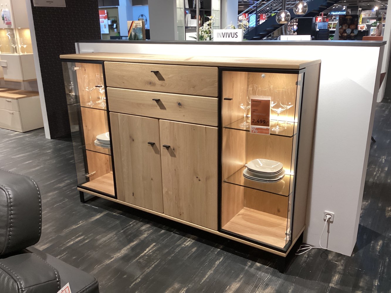 Möbel, Sideboard Inara, Invivus, ca. 181x123x39cm, Asteiche