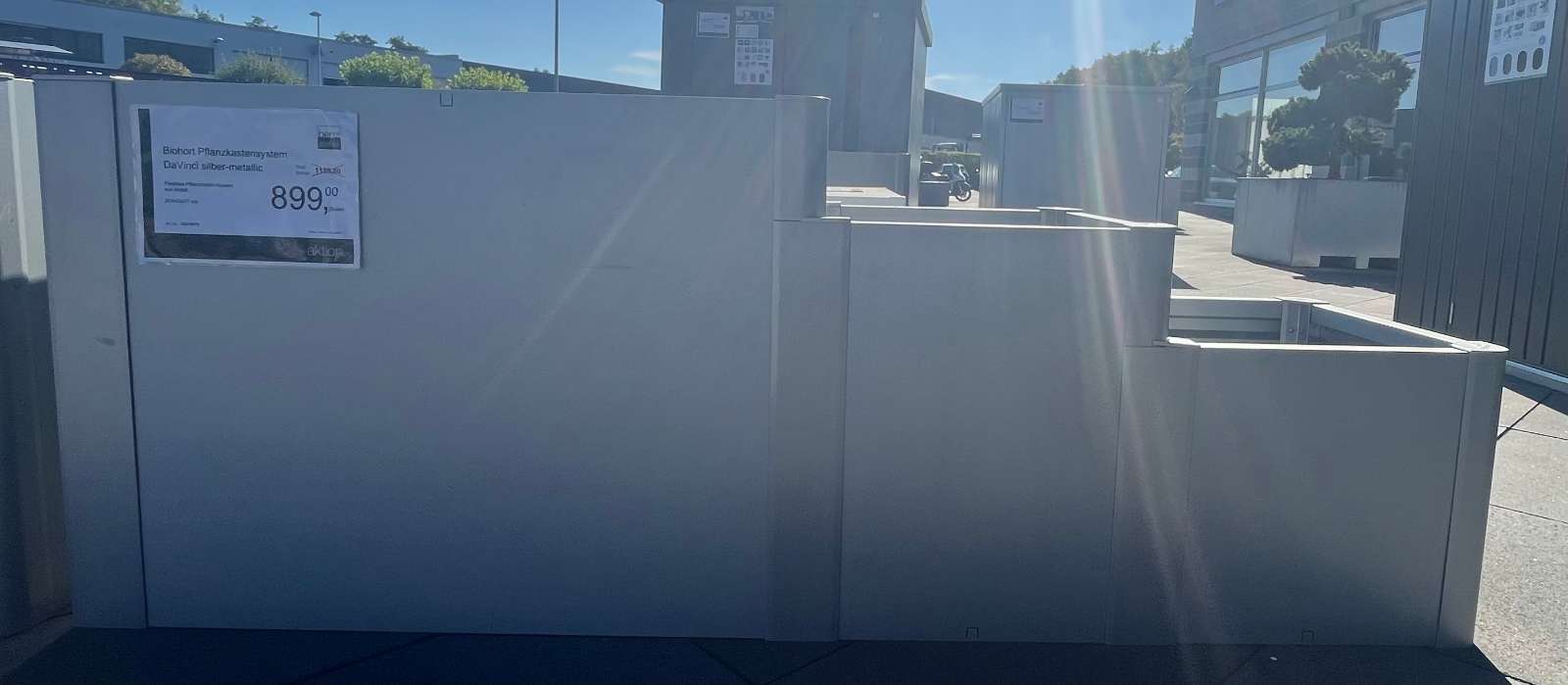 Pflanzkastensystem DaVinci Version 3, 201x53x77 cm silber-met.