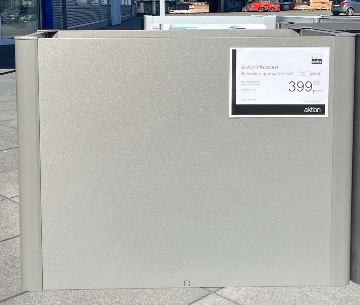 Pflanzbeet Belvedere MAXI Gr. 100, quarzgrau-metallic