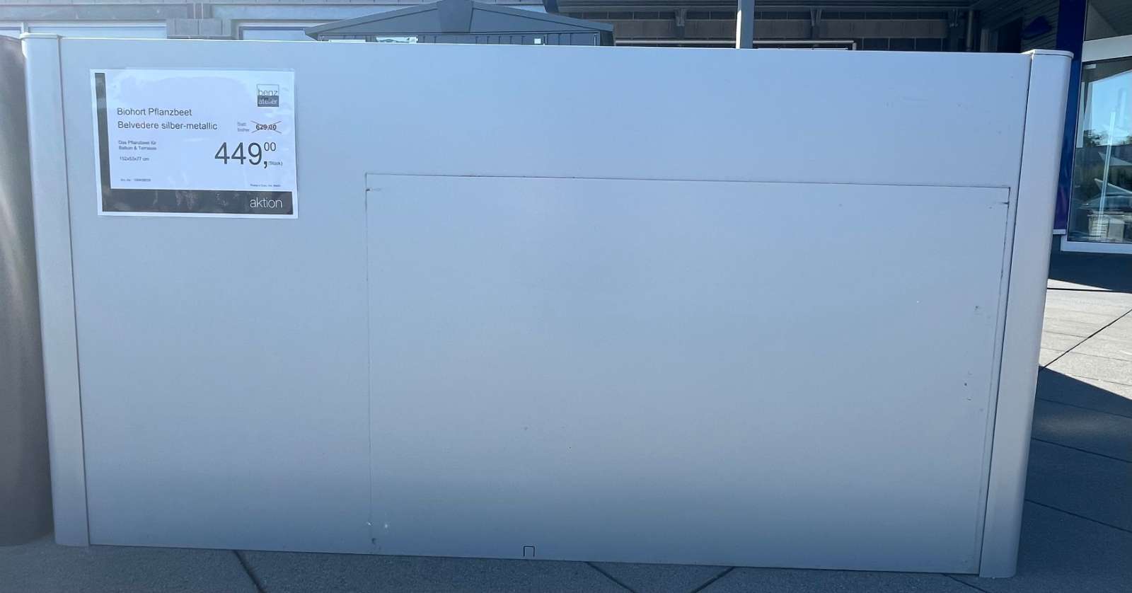 Pflanzbeet Belvedere MAXI Gr. 150, silber-metallic