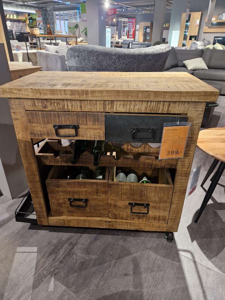 Möbel-Barwagen Landscape-Mangoholz massiv-XXXLutz