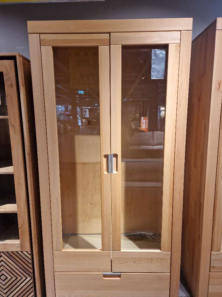 Möbel-Vitrine-Kernbuche massiv-XXXLutz