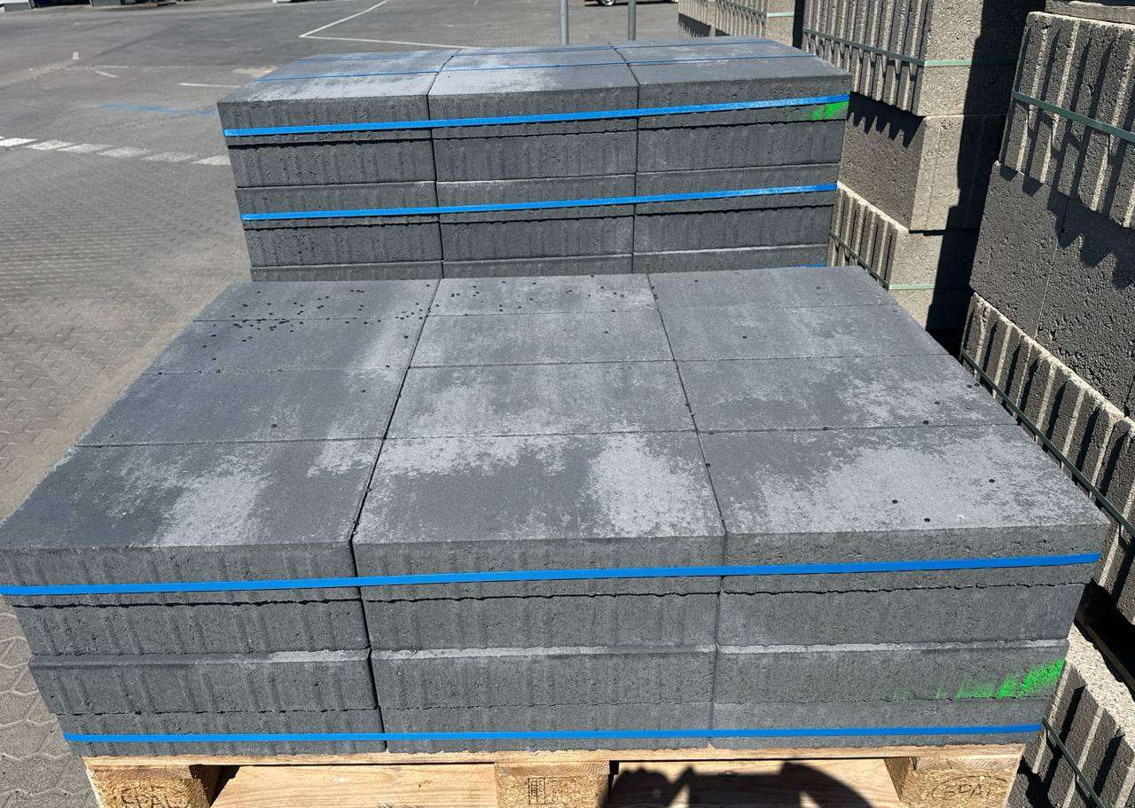 Malea Rechteckpflaster 40x20x8 cm dunkelgrau nuanciert (2.Wahl)