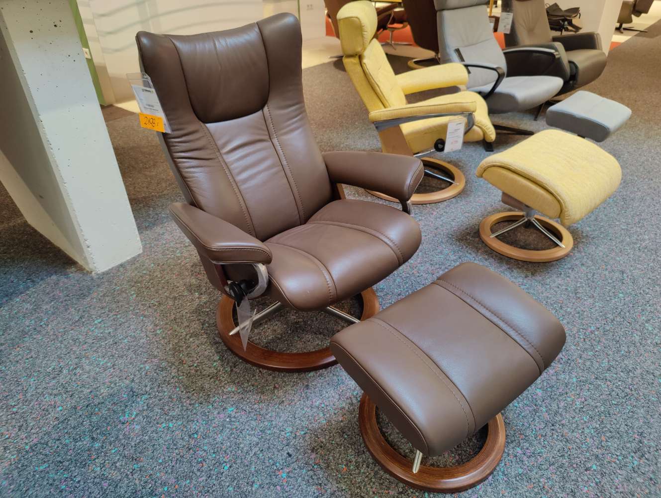 STRESSLESS – Sessel + Hocker –WING – Signature – M – Relaxsessel